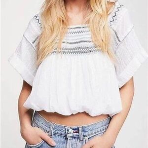 Free People Wandering Skies Bubble Top - M